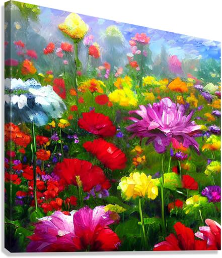 Flower garden Painting Canvas Print