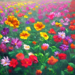Flower garden Painting