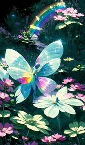 Forest Nymph Amidst Enchanted Blossoms: A World of Magic and Beauty