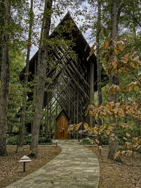 Anthony Chapel Fall Entrance by Judy Vincent Photography