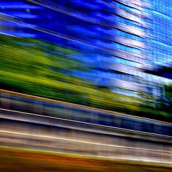 Modern Urban Abstract : A Study of  Light and Intentional Motion