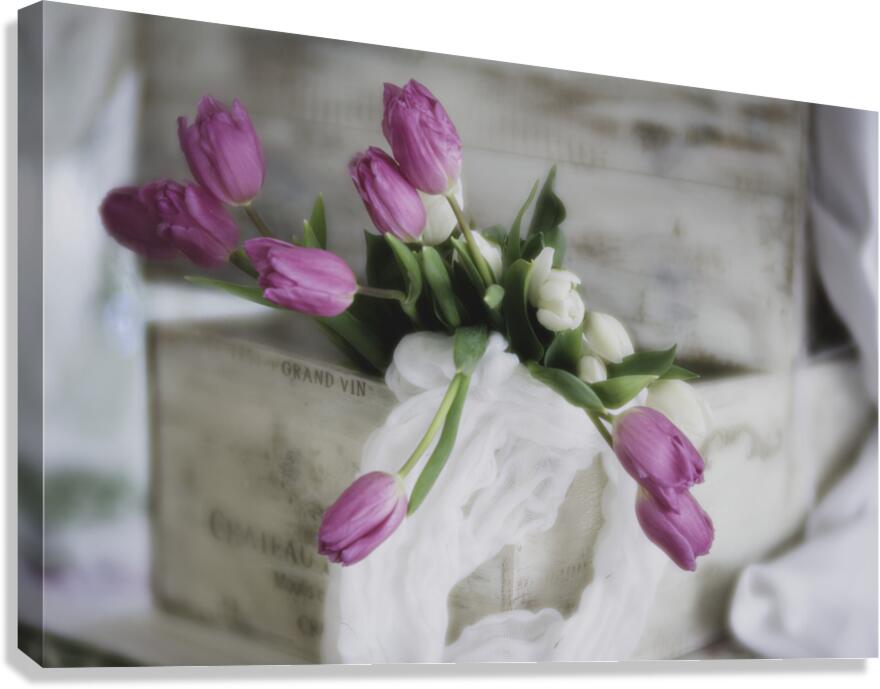 Rustic Tulips Canvas Print