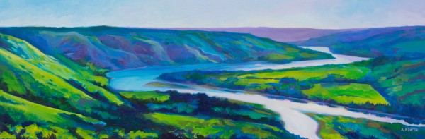 Peace River in Spring by Art by Alison Newth