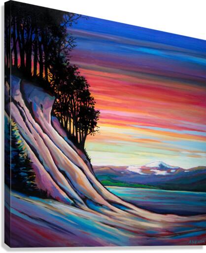 Williston Lake Sunset Canvas Print