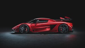 koenigsegg jesko cherry red edition 10 side view