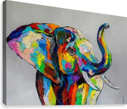 Happy elephant Canvas Print