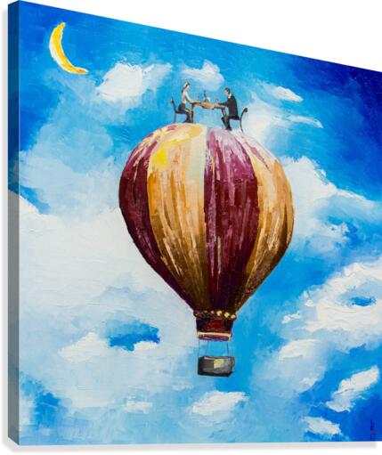 Date in clouds Canvas Print