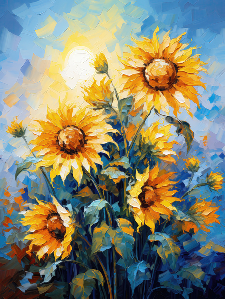Sunflower Serenade: Sunlit Symphony Print