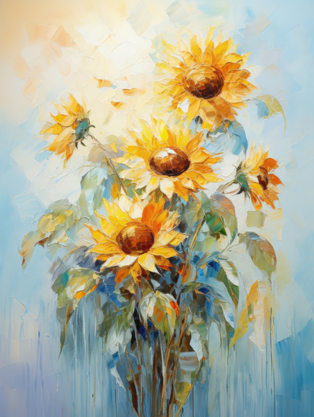 Psalms of the Sunflower: Sunlit Symphony Print