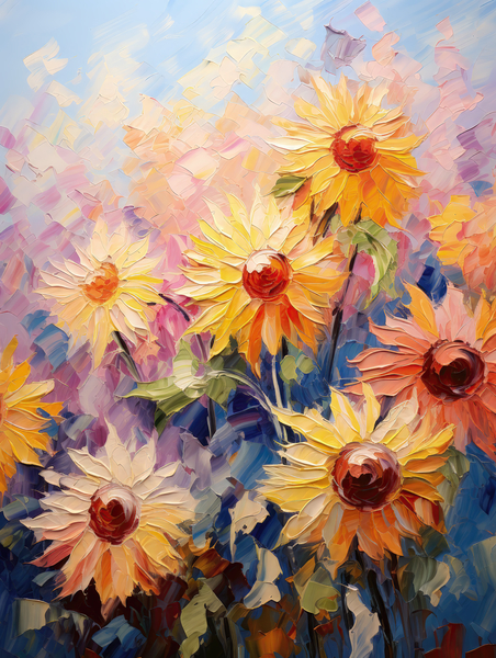 Floral Fanfare: Sunlit Symphony Print