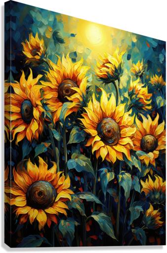 Floral Fugue: Vibrant Visions Canvas Print