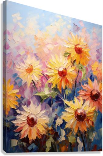 Floral Fanfare: Sunlit Symphony Canvas Print