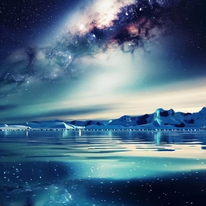 starry sky reflection