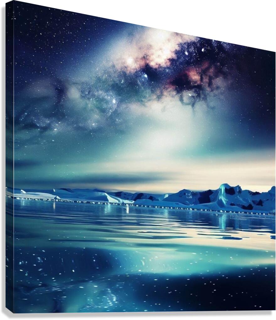 starry sky reflection Canvas Print