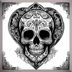  Symbols of Life  Sugar Skulls Hearts and Crosses