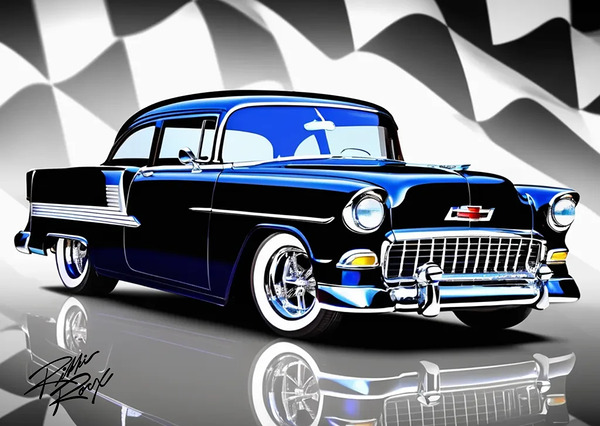 Classic 55 Chevy Print