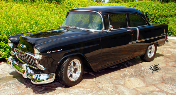 Classic 55 Chevy  by Rikki Rocx Designs