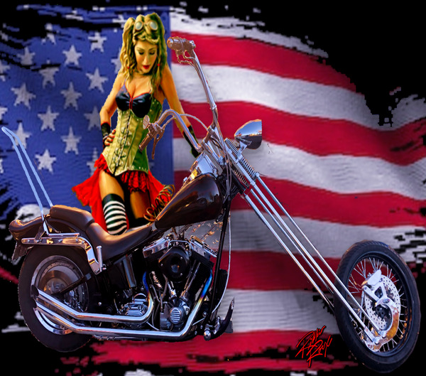 American chopper Chick Print