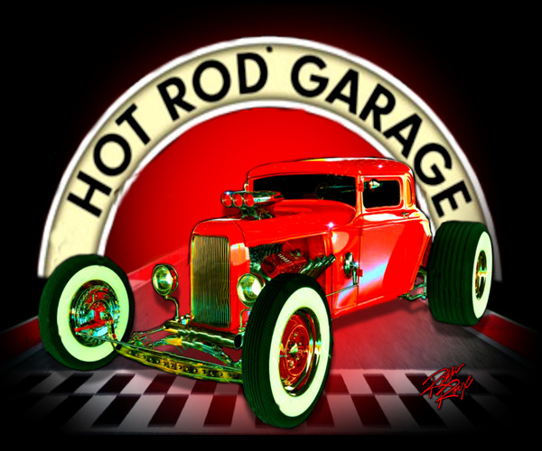 Hot Rod Garage Print