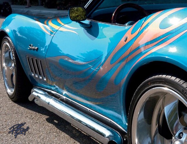 69 Flaming Vette Print