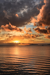 Sunset Maunalua Bay in Hawaii Kai Oahu.