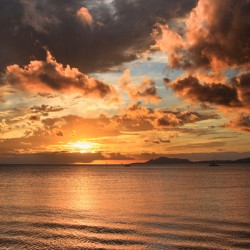 Sunset Maunalua Bay in Hawaii Kai Oahu.