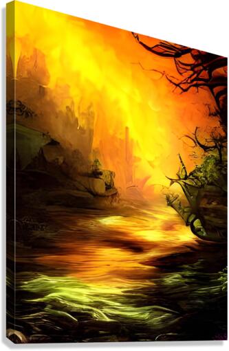 Blazing Stream Canvas Print