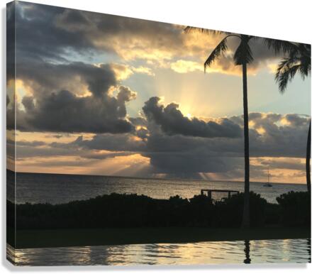 Poolside Vacation 3  Canvas Print