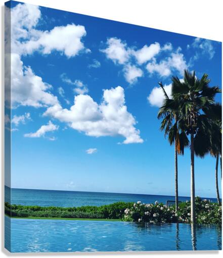 Poolside Vacation 1 Canvas Print