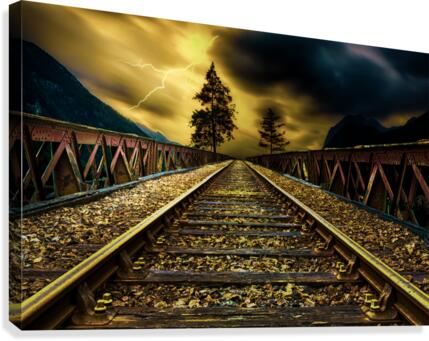 Stormy Rails Canvas Print