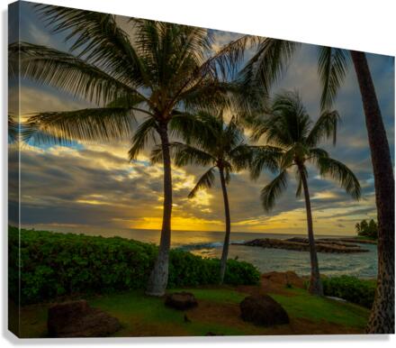 Lagoon 1 Sunset Canvas Print