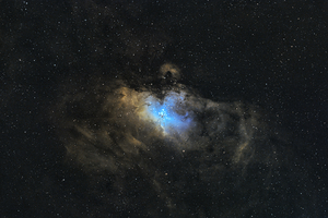 Eagle Nebula in Hubble palette 
