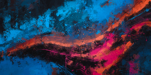 Blue Abstract Print