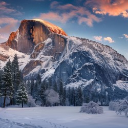 Celestial Majesty: A Captivating Glimpse of Half Dome