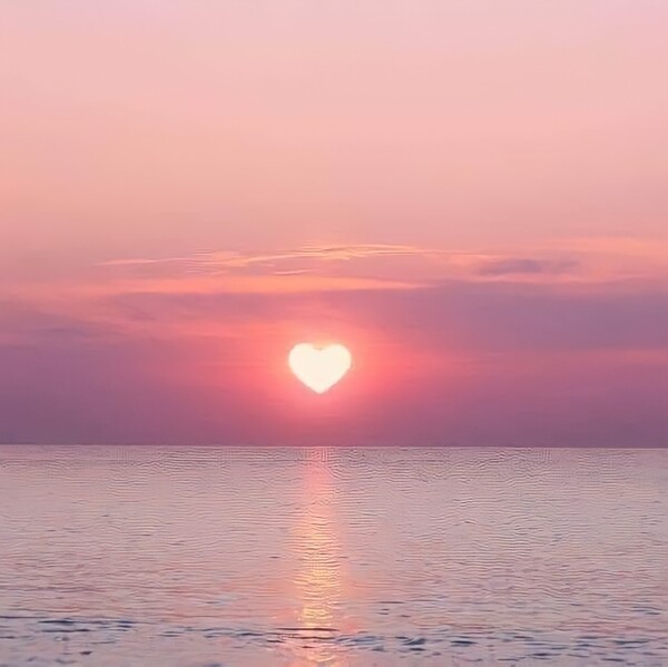 Heart Sunset Print