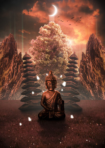 Sin Buddha Fantasy Art