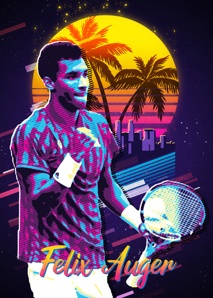 Felix Auger Aliassime by Colorize Studio