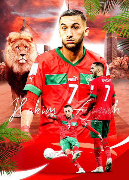 Hakim Ziyech by Colorize Studio