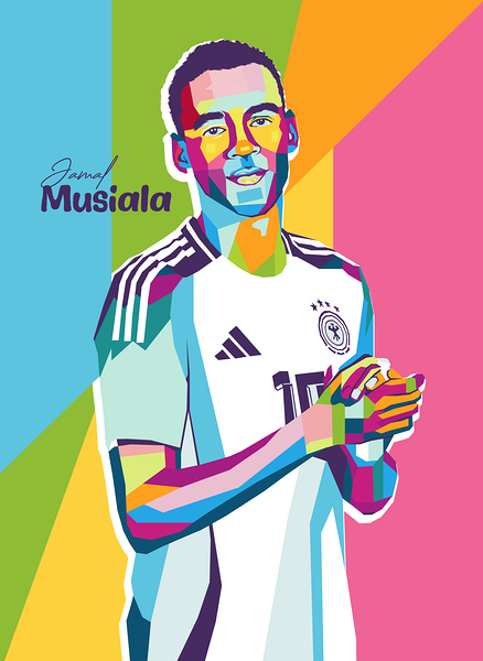 Jamal Musiala Pop Art by Colorize Studio
