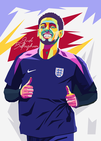 Jude Bellingham Pop Art by Colorize Studio