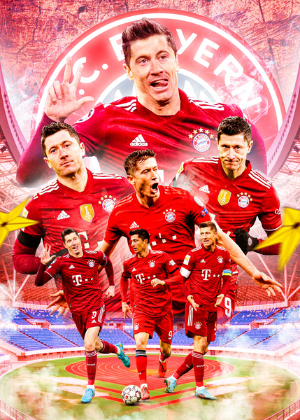 Robert Lewandowski   Bayern by Colorize Studio