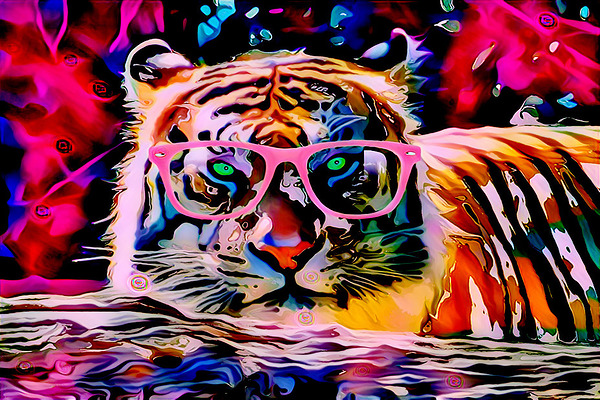 Tiger à Lunette master Imprimer