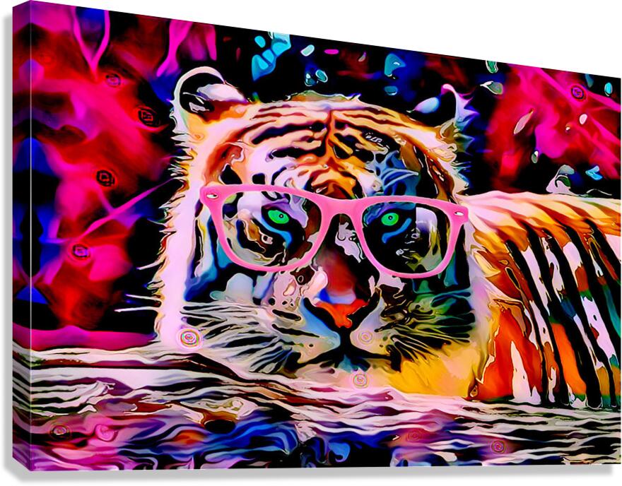 Tiger à Lunette master Impression sur toile