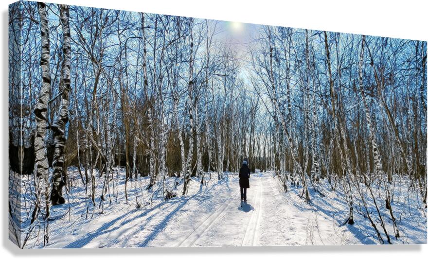 Marche en forêt  Impression sur toile