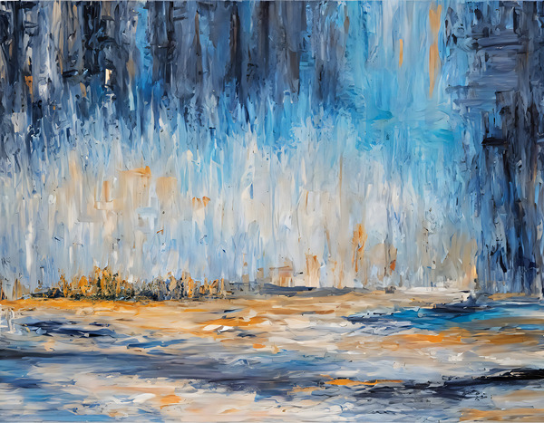Blue Abstract 1 Print
