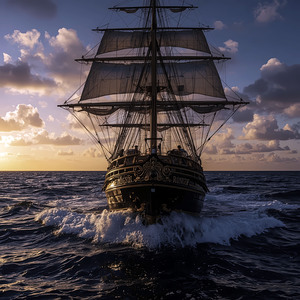 Ship in Shallow Sea