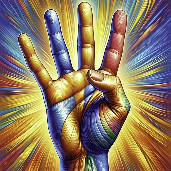 RainbowHand Print