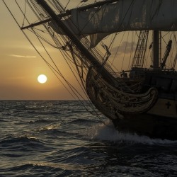 Night Sky Sunset Sailing