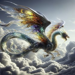 Stained GLASS DRAGON Above