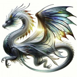 GLASS DRAGON In White